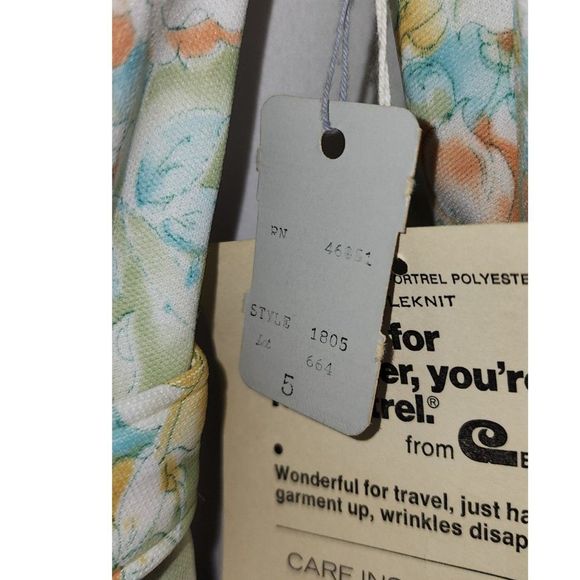 Vintage 60's or 70's Floral Button-up Dress Size 5 - Picture 6 of 6